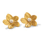 Floral Earrings with pearl