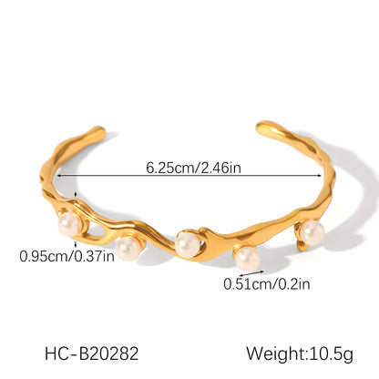 Open Pearl bangle, bracelet