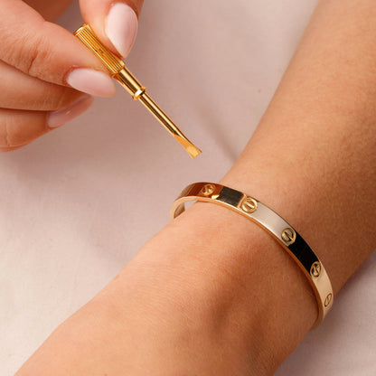 Screw Motif Bangle with Screwdriver