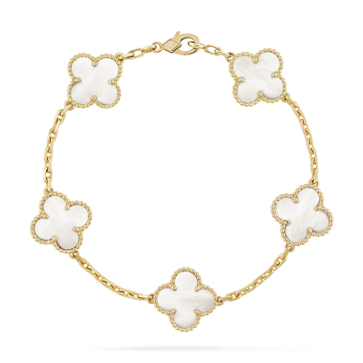Pearl Clover Gold Bracelet
