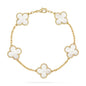Pearl Clover Gold Bracelet