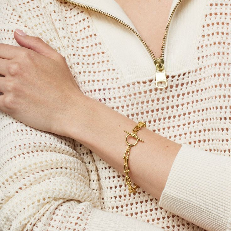 Gold Ball-Link Chain Bracelet