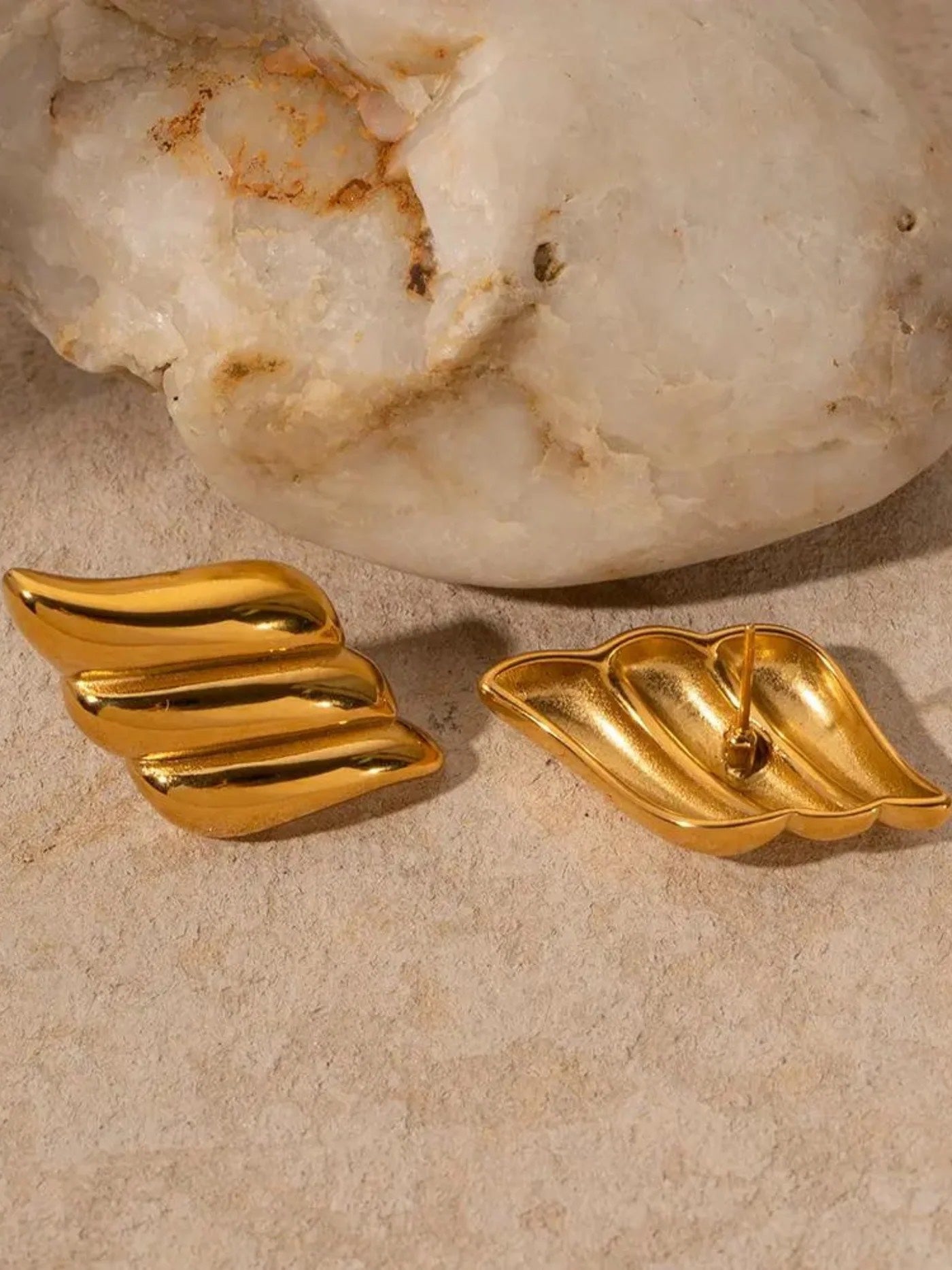 Wing-shaped Stud Earrings