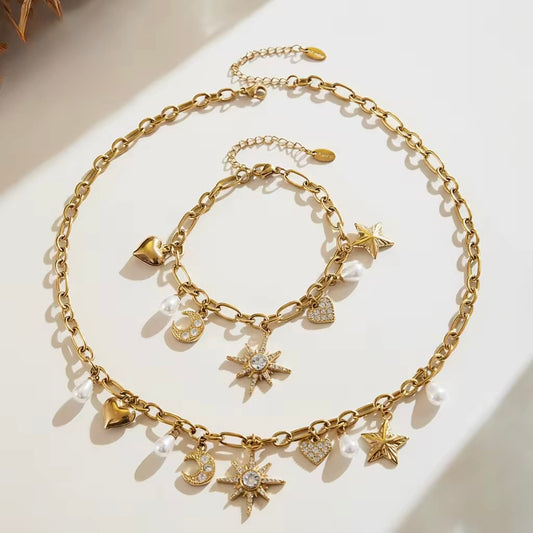 Multi-Charm Pendant Necklace