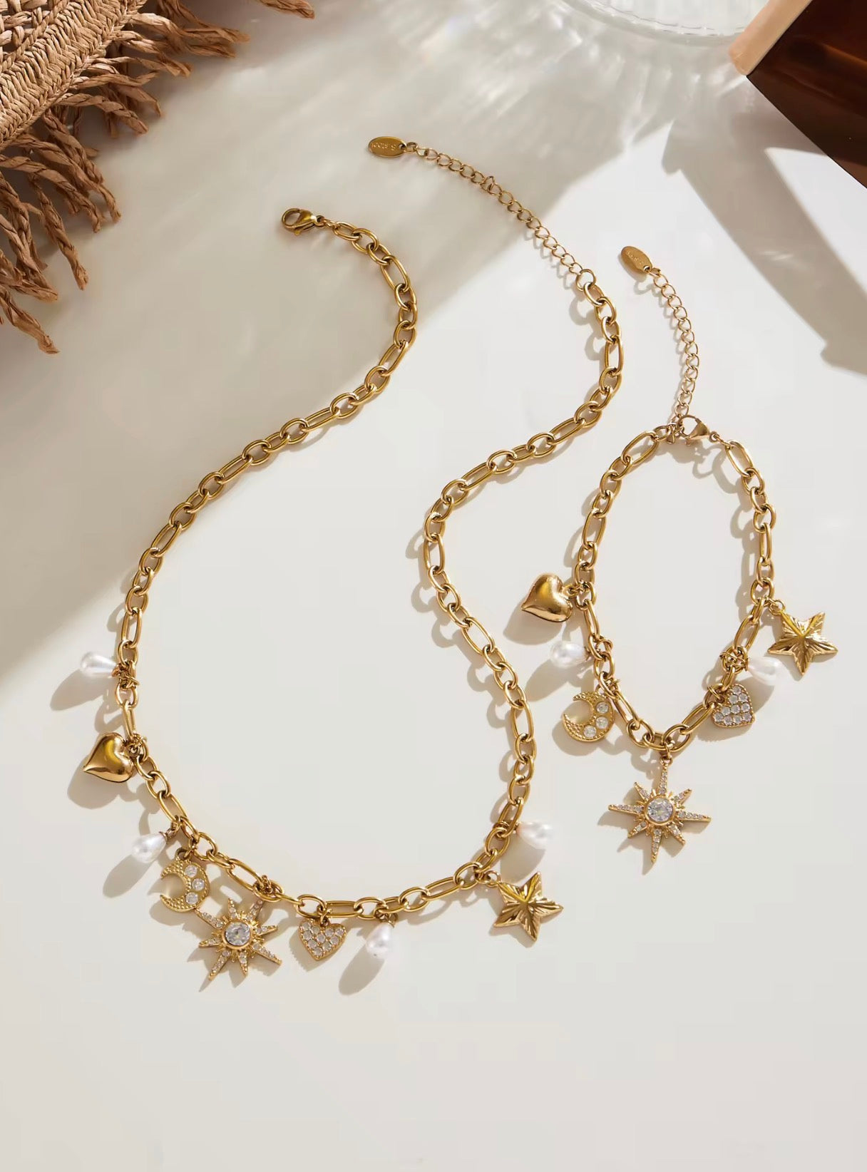 Multi-Charm Pendant Necklace